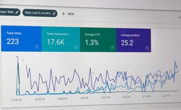 Capture écran de la search console